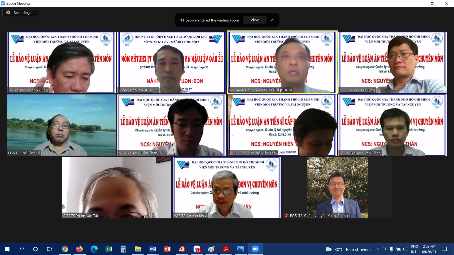 Bảo vệ luận án tiến sĩ cấp ĐVCM - NCS Nguyễn Hiền Thân