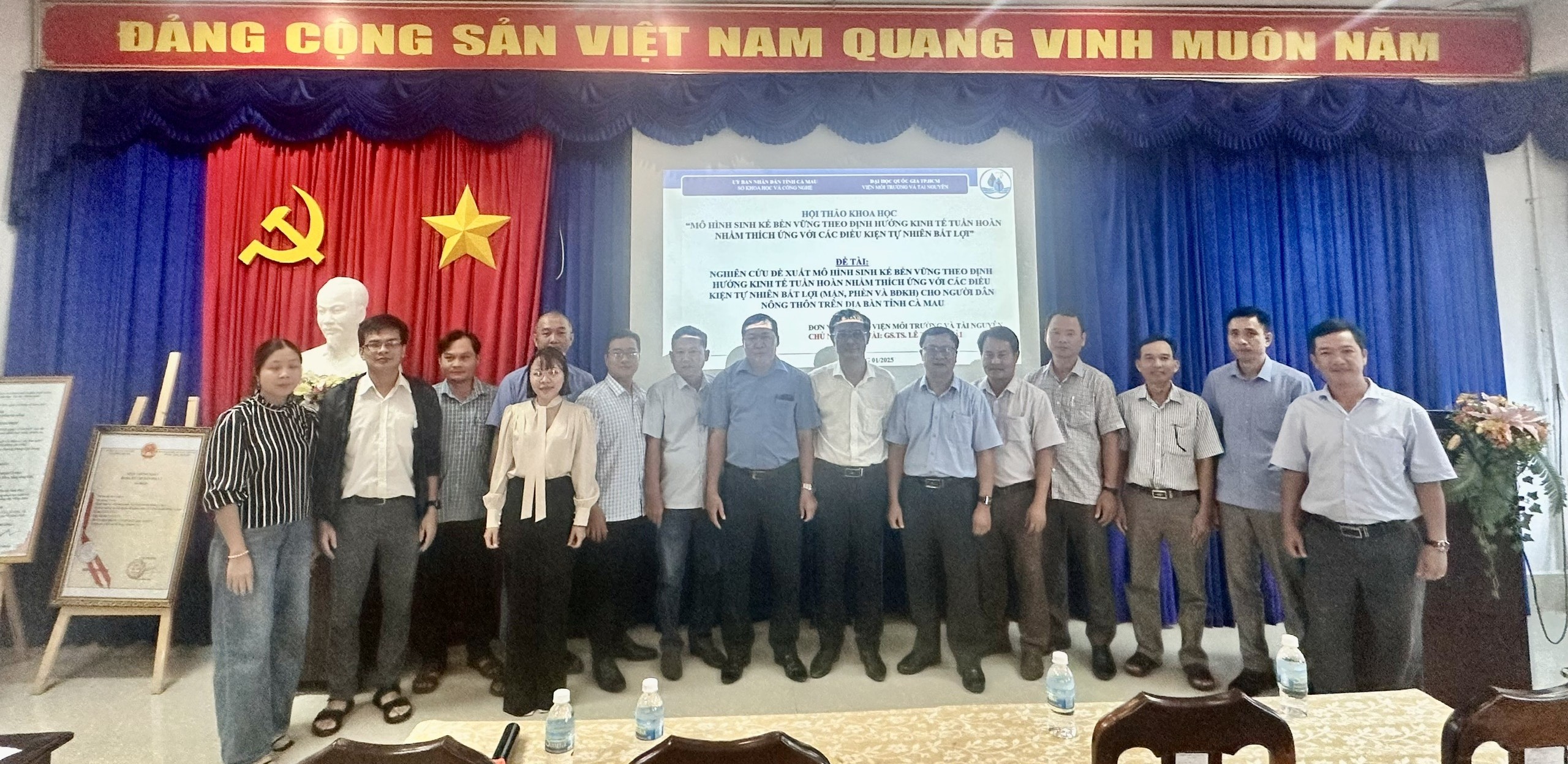 Nghiệm thu đề tài KHCN về mô hình sinh kế bền vững thích ứng điều kiện tự nhiên bất lợi tại tỉnh Cà Mau